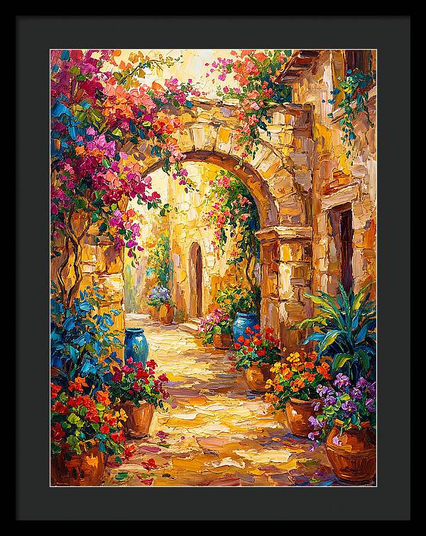Garden Path Through Mediterranean Blooms