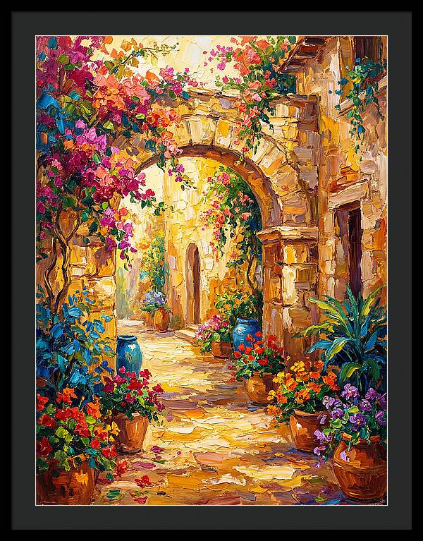 Garden Path Through Mediterranean Blooms