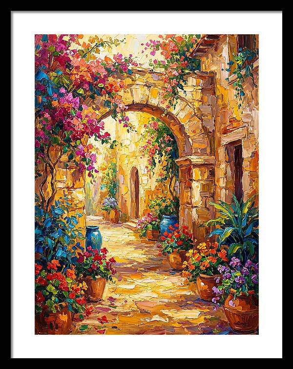 Garden Path Through Mediterranean Blooms