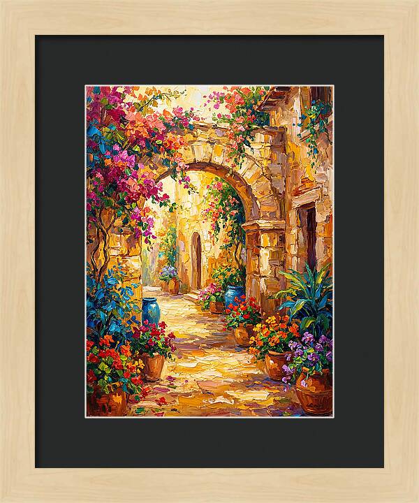 Garden Path Through Mediterranean Blooms