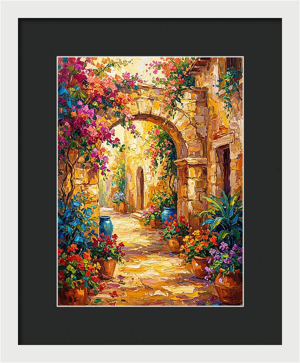 Garden Path Through Mediterranean Blooms