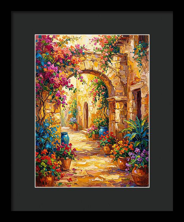Garden Path Through Mediterranean Blooms