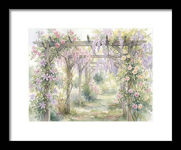 Garden Pathway Under Pergola