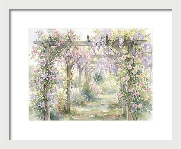 Garden Pathway Under Pergola