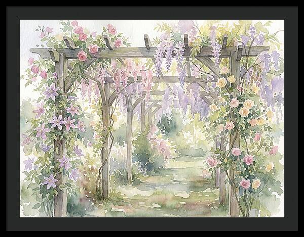 Garden Pathway Under Pergola