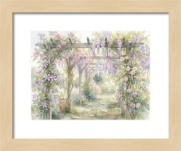Garden Pathway Under Pergola