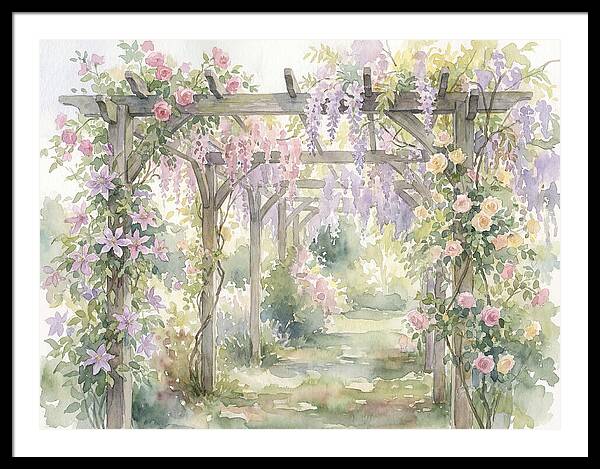 Garden Pathway Under Pergola