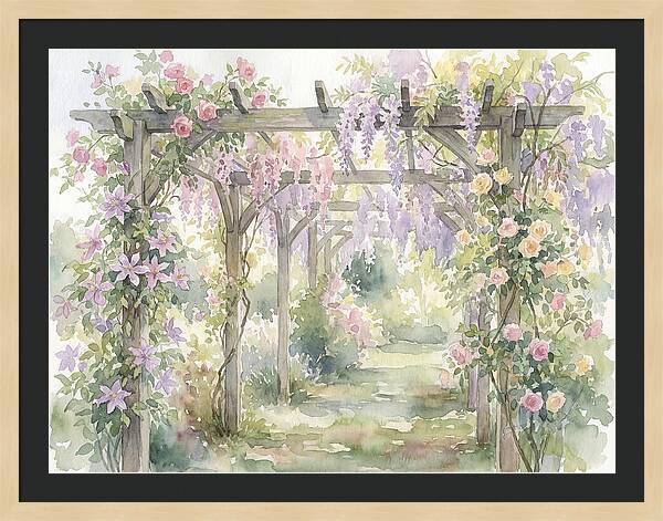 Garden Pathway Under Pergola