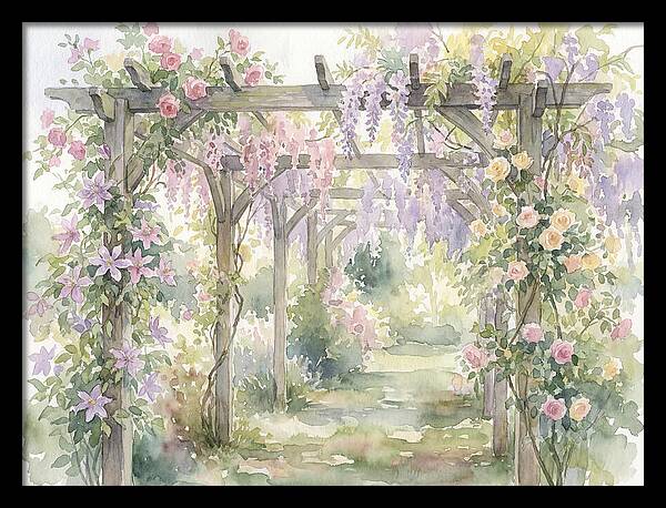 Garden Pathway Under Pergola