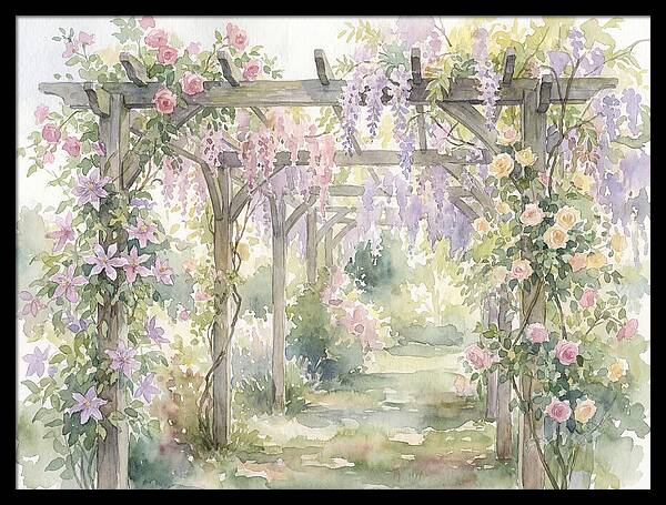 Garden Pathway Under Pergola