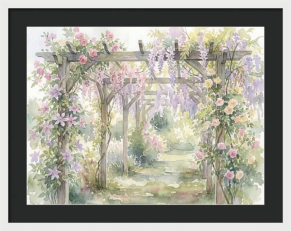 Garden Pathway Under Pergola