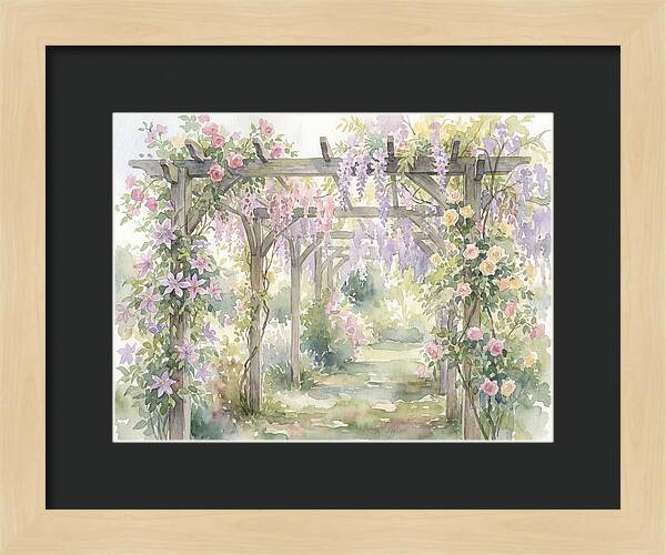 Garden Pathway Under Pergola