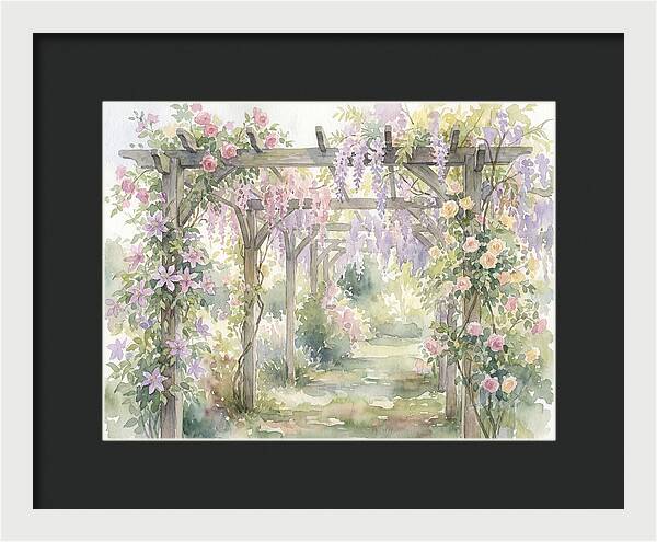 Garden Pathway Under Pergola