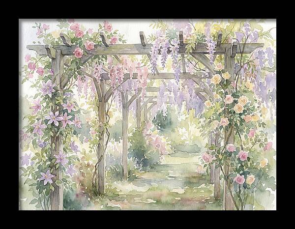 Garden Pathway Under Pergola
