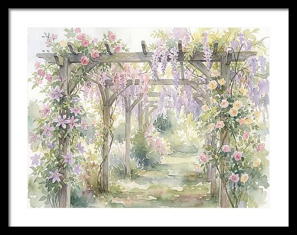 Garden Pathway Under Pergola