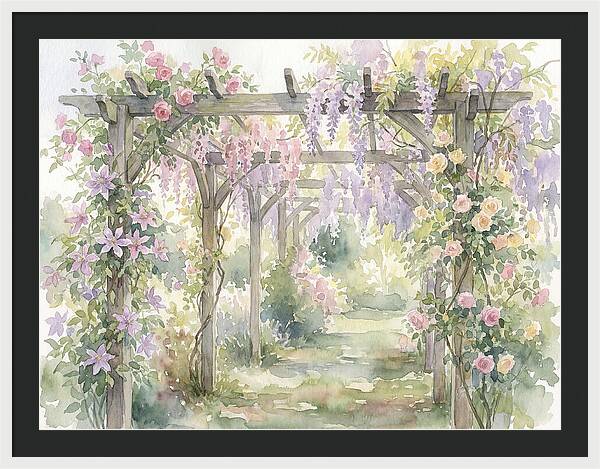 Garden Pathway Under Pergola