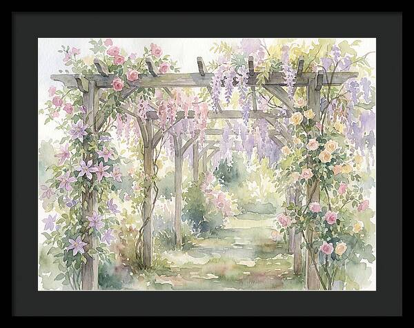 Garden Pathway Under Pergola