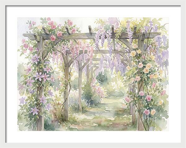 Garden Pathway Under Pergola