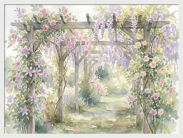 Garden Pathway Under Pergola