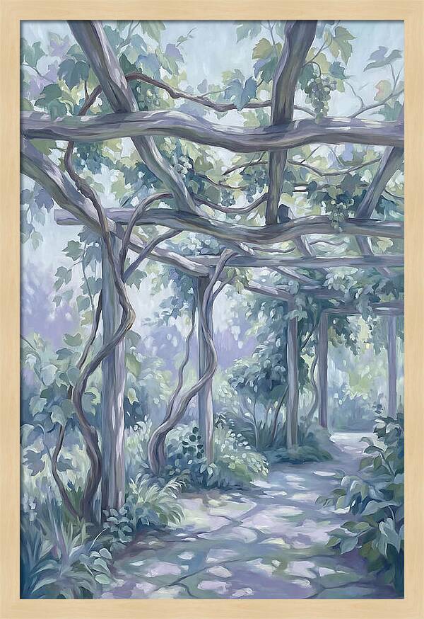 Garden Pathway Under Vines