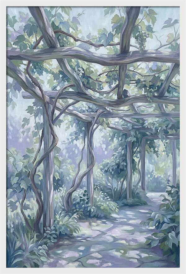 Garden Pathway Under Vines
