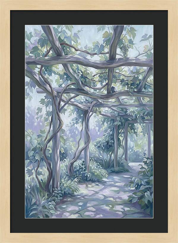 Garden Pathway Under Vines