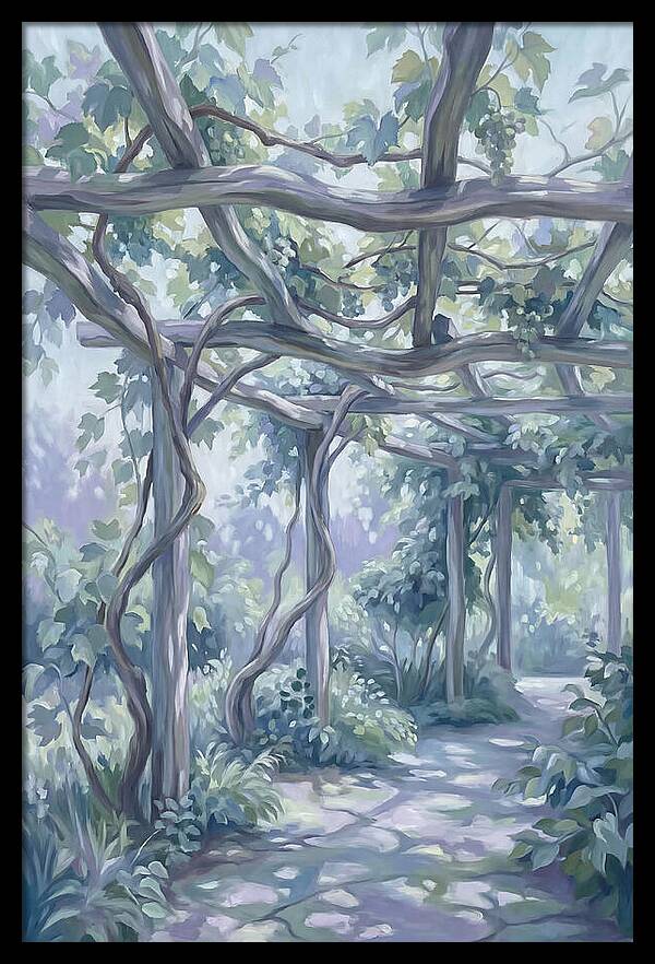 Garden Pathway Under Vines