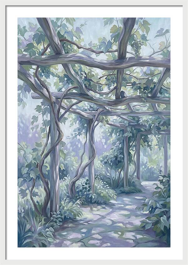 Garden Pathway Under Vines