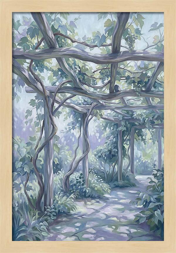 Garden Pathway Under Vines