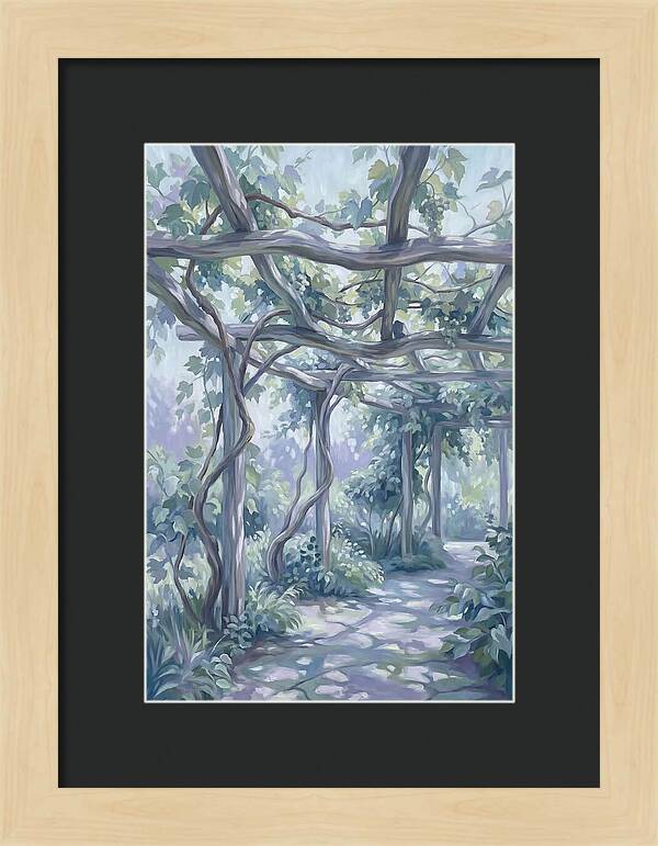 Garden Pathway Under Vines