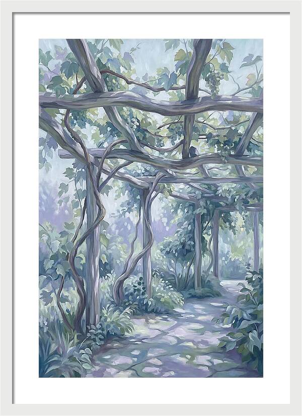 Garden Pathway Under Vines