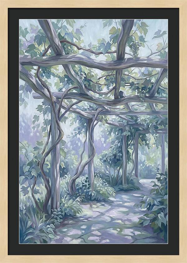 Garden Pathway Under Vines