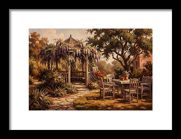 Garden Pavilion Under Wisteria