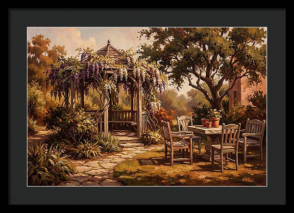 Garden Pavilion Under Wisteria