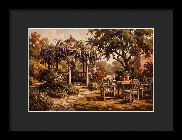 Garden Pavilion Under Wisteria