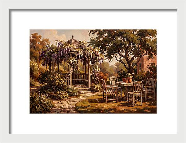 Garden Pavilion Under Wisteria