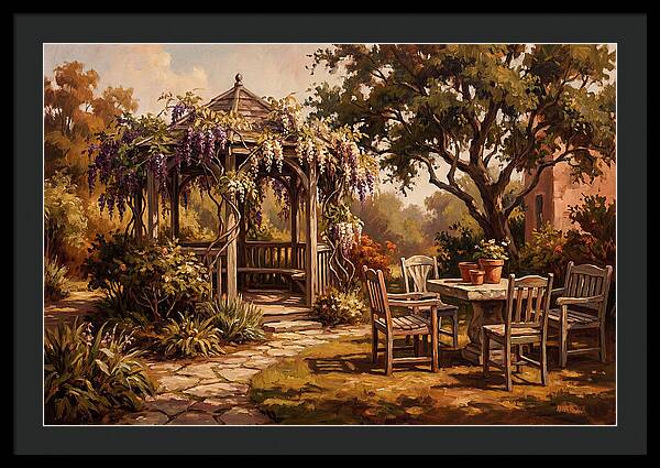 Garden Pavilion Under Wisteria