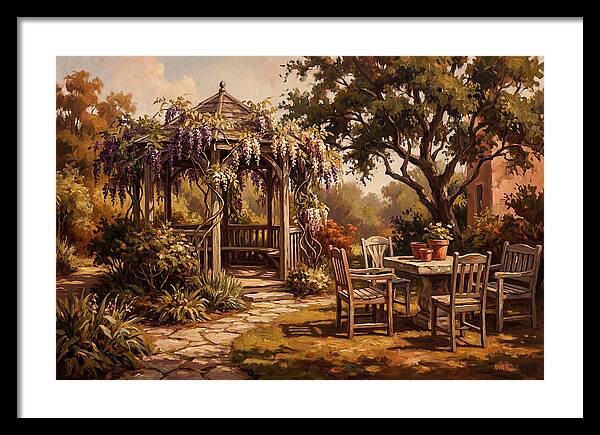 Garden Pavilion Under Wisteria