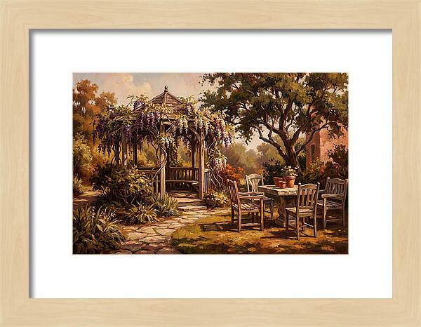 Garden Pavilion Under Wisteria
