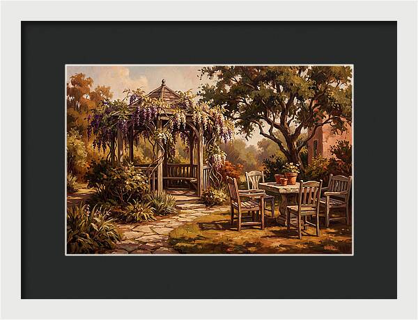 Garden Pavilion Under Wisteria