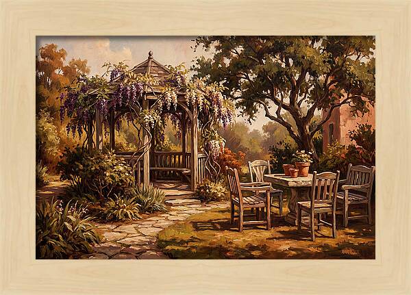 Garden Pavilion Under Wisteria