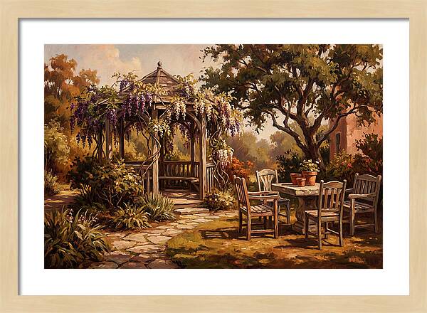 Garden Pavilion Under Wisteria