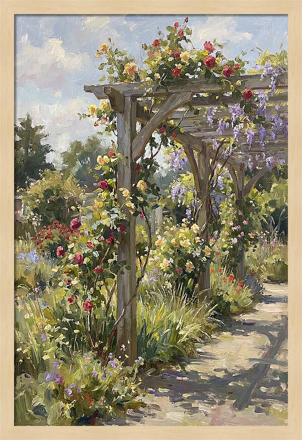 Garden Pergola In Bloom