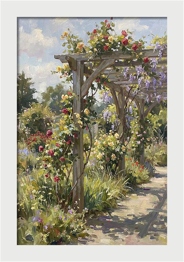 Garden Pergola In Bloom