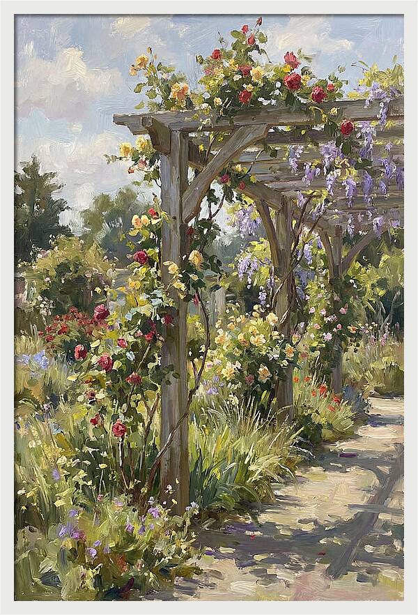 Garden Pergola In Bloom
