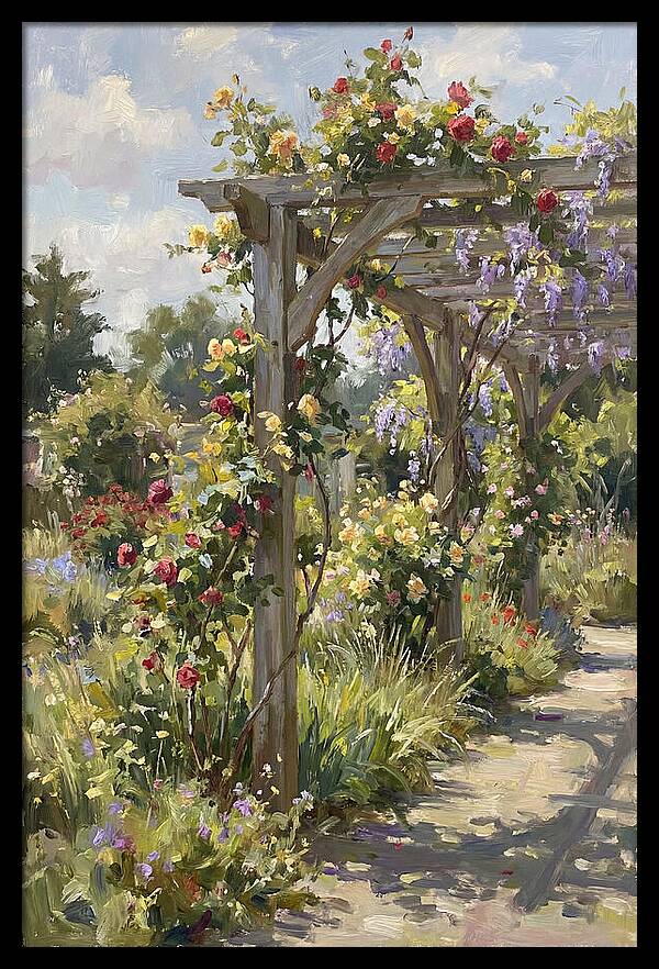 Garden Pergola In Bloom