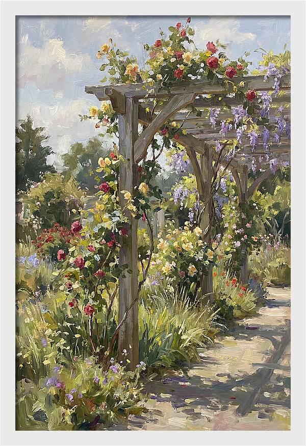 Garden Pergola In Bloom