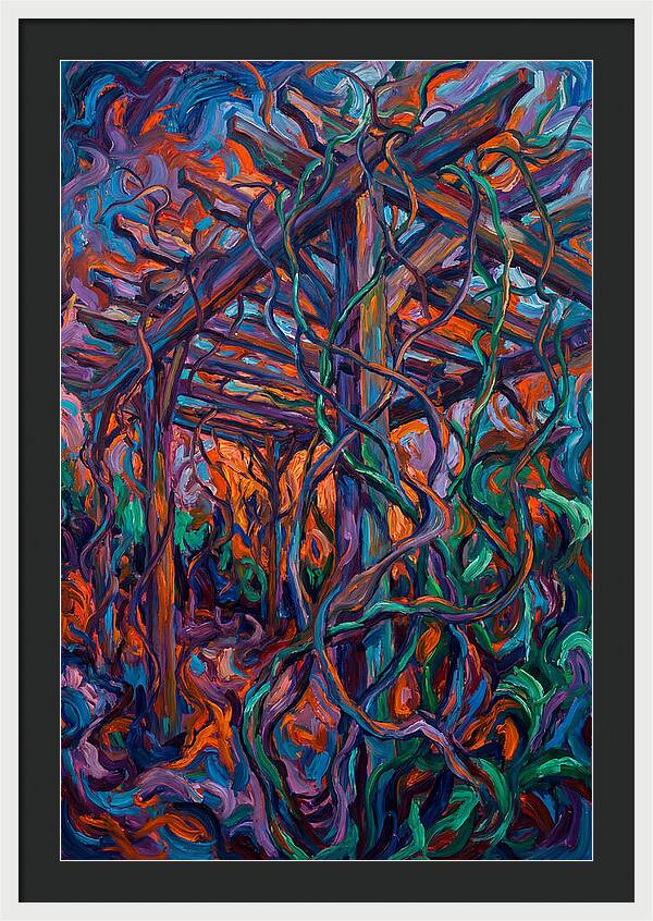 Garden Pergola Under Vivid Vines