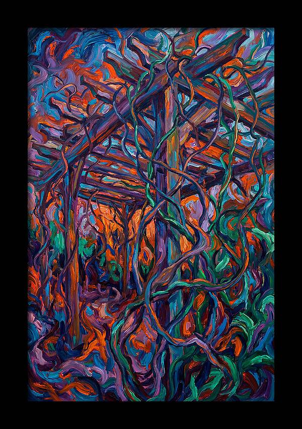 Garden Pergola Under Vivid Vines