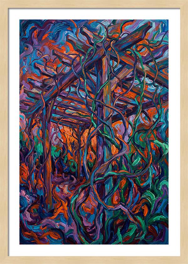 Garden Pergola Under Vivid Vines